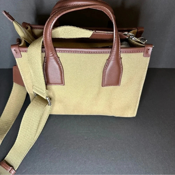 Zara Handbag Cloth Khaki - Picture 3 of 10
